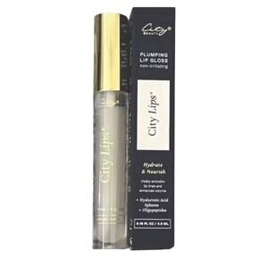 City Beauty City Lips Clear Plumping Lip Gloss New in Box Sealed Tube Hydrate